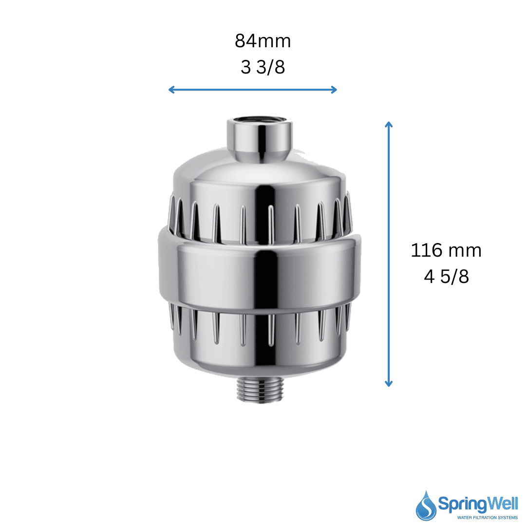 shower filter dimensions
